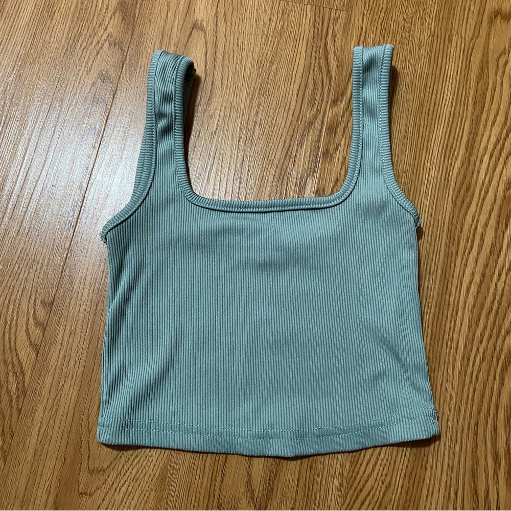 Ribbed tank top cropped